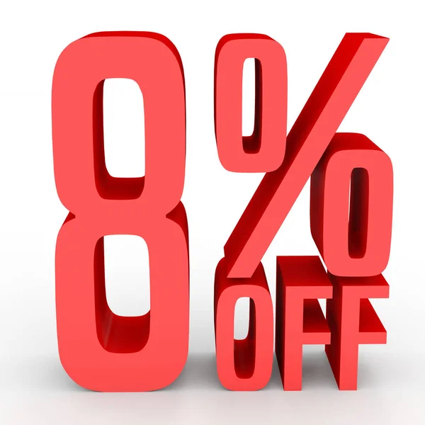 Eight percent off. Discount 8 %. — Stock Fotó