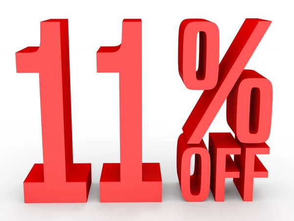 Eleven percent off. Discount 11 %. — Stockfoto