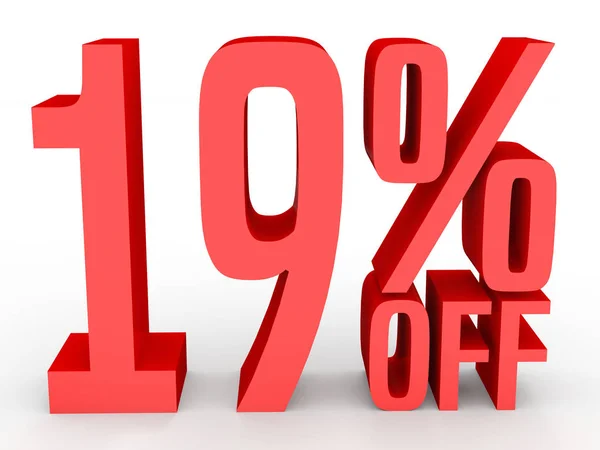 Nineteen percent off. Discount 19 %. — Stockfoto