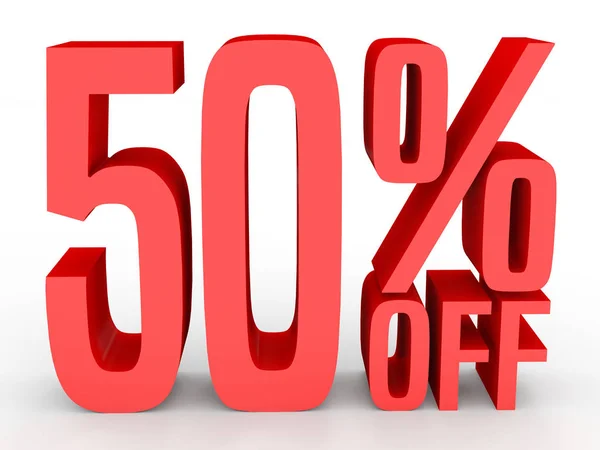 Fifty percent off. Discount 50 %. — 스톡 사진