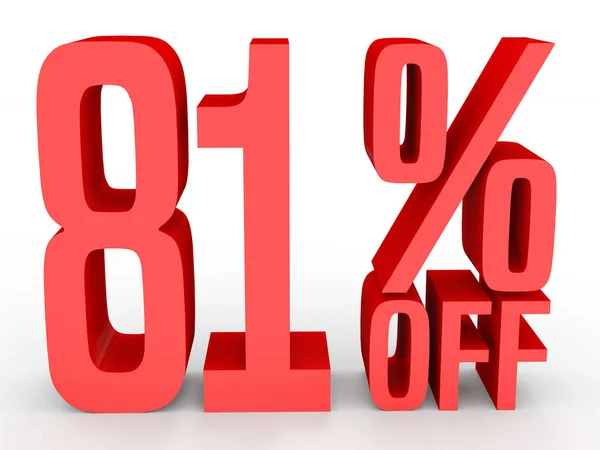 Eighty one percent off. Discount 81 %. — Stock Fotó