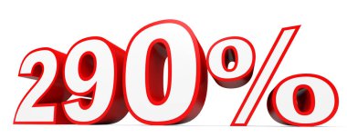 İki yüz doksan yüzde. %290. 3D çizim.