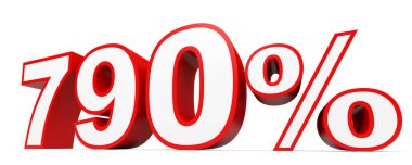 Yedi yüz doksan yüzde. %790. 3D çizim.