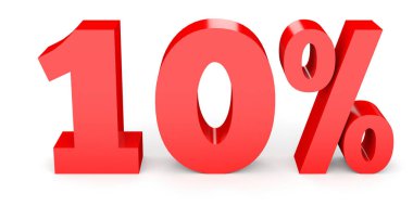 Ten percent off. Discount 10 %.