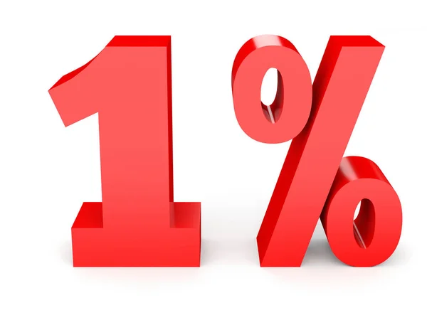 One percent off. Discount 1 %. — ストック写真