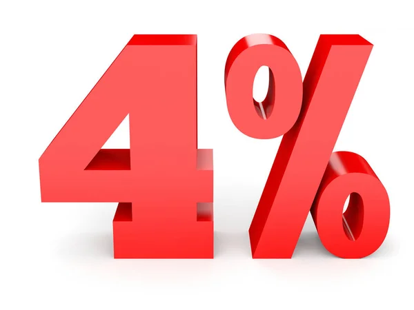 Four percent off. Discount 4 %. — Stok fotoğraf