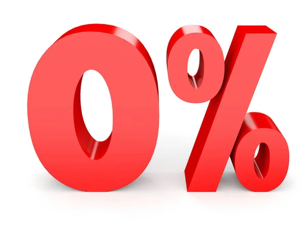 Zero percent off. Discount 0 %. — Stockfoto