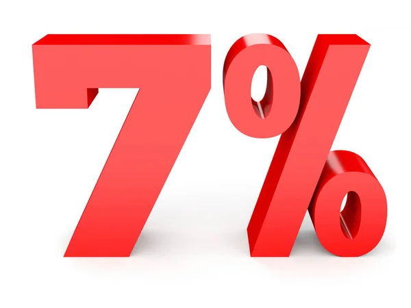 Seven percent off. Discount 7 %. — Stock Photo, Image