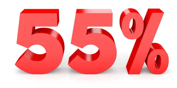 Fifty five percent off. Discount 55 %. — Stock Photo, Image