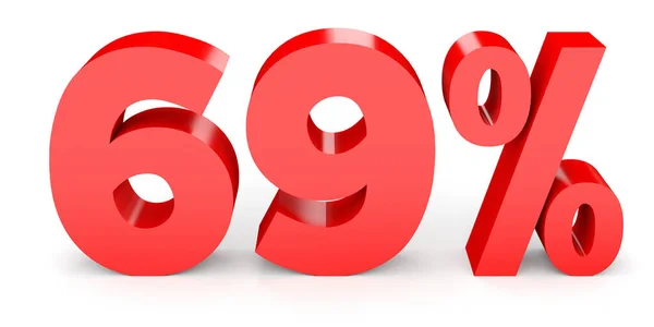 Sixty nine percent off. Discount 69 %. — Zdjęcie stockowe