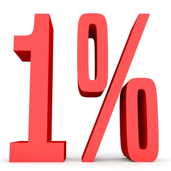 One percent off. Discount 1 %. — Zdjęcie stockowe