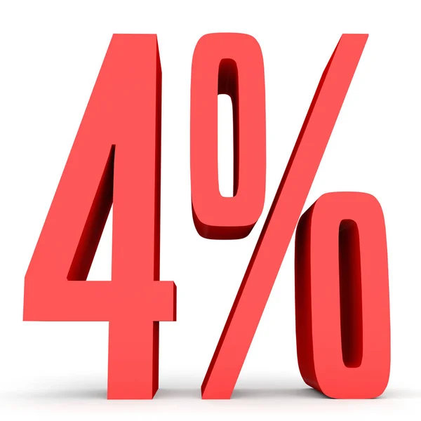 Cuatro por ciento menos. Descuento 4% . — Foto de Stock