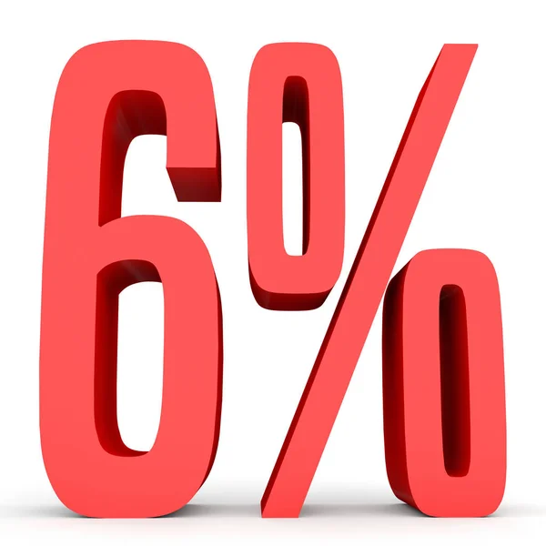 Sei per cento di sconto. Sconto 6% . — Foto Stock