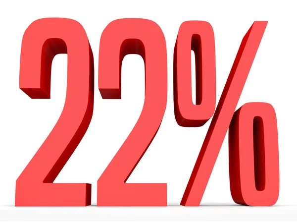 Twenty two percent off. Discount 22 %. — Zdjęcie stockowe