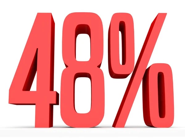 Forty eight percent off. Discount 48 %. — Stock Photo, Image