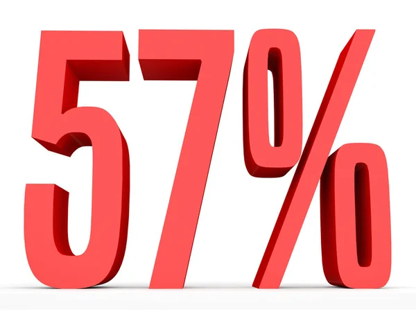 Fifty seven percent off. Discount 57 %. — Stock Photo, Image