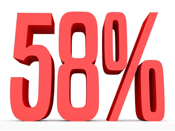 Fifty eight percent off. Discount 58 %. — Stock Photo, Image