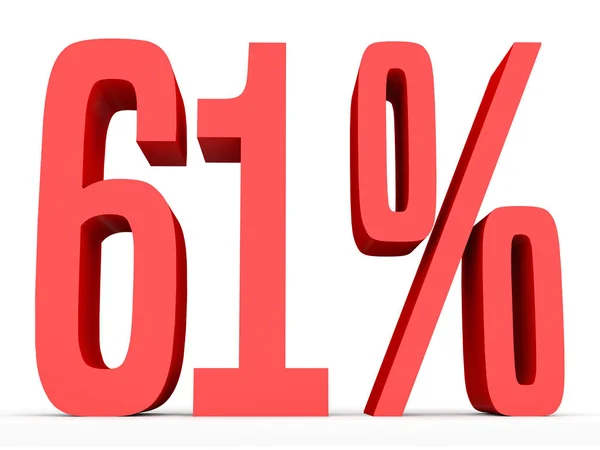 Soixante et un pour cent de réduction. Rabais 61 % . — Photo