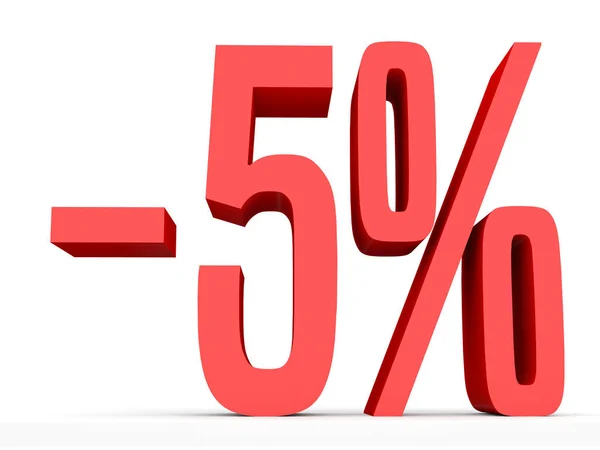 Minus five percent. Discount 5 %. — Stock Photo, Image