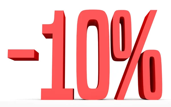 Minus ten percent. Discount 10 %. — 图库照片