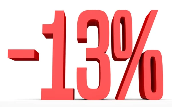 Minus thirteen percent. Discount 13 %. — Stock fotografie