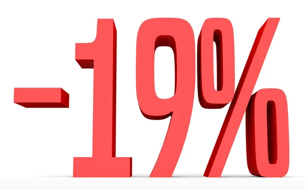 Minus nineteen percent. Discount 19 %. — Stockfoto