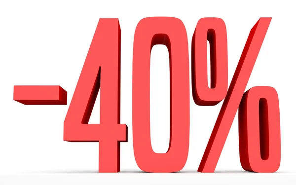 Minus forty percent. Discount 40 %. — Stock fotografie