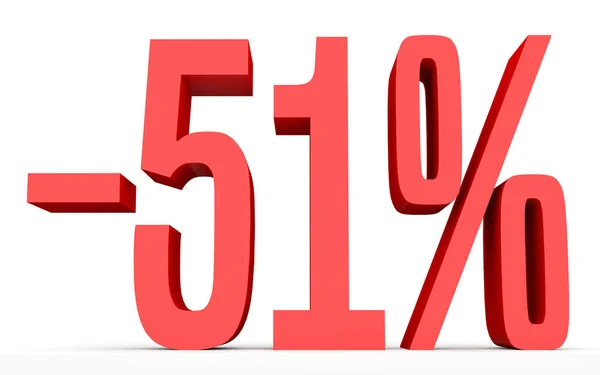Minus fifty one percent. Discount 51 %. — Stockfoto