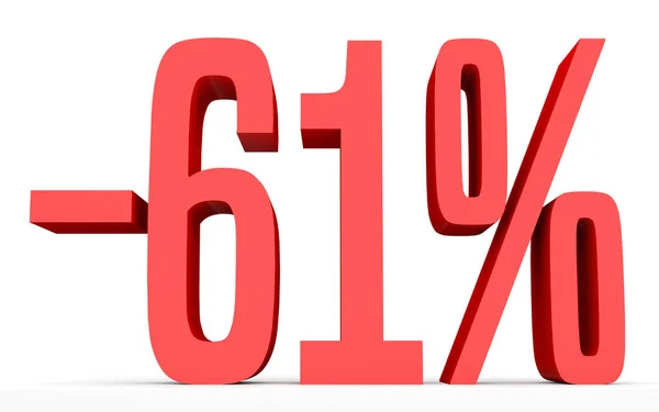 Minus sixty one percent. Discount 61 %. — Stockfoto