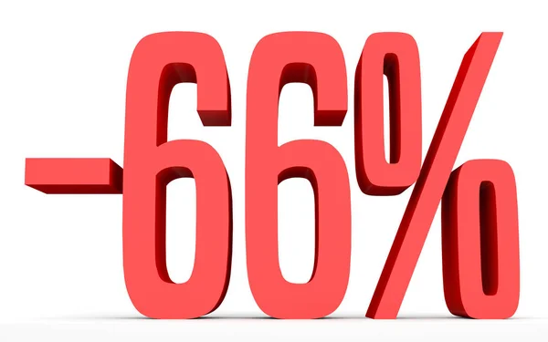 Минус шестьдесят шесть процентов. Скидка 66% . — стоковое фото