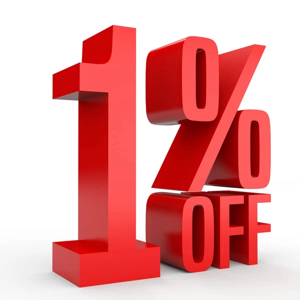 One percent off. Discount 1 %. — Stockfoto