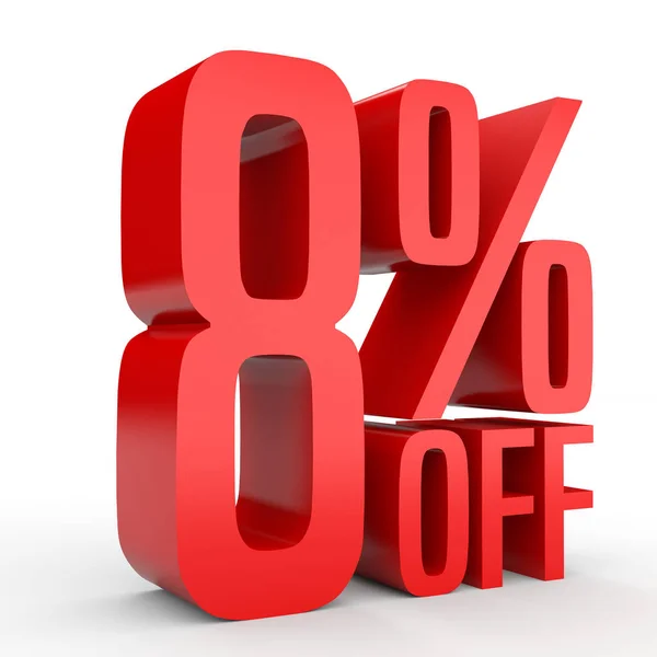 Eight percent off. Discount 8 %. — Stock Fotó