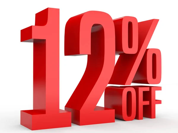 Twelve percent off. Discount 12 %. — Stockfoto