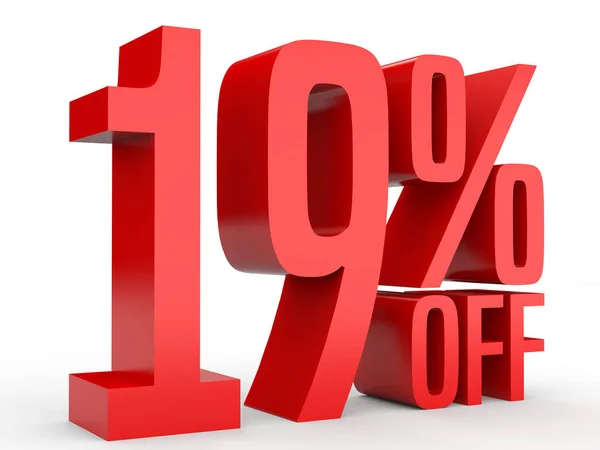 Nineteen percent off. Discount 19 %. — Stockfoto