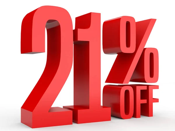 Twenty one percent off. Discount 21 %. — Stockfoto
