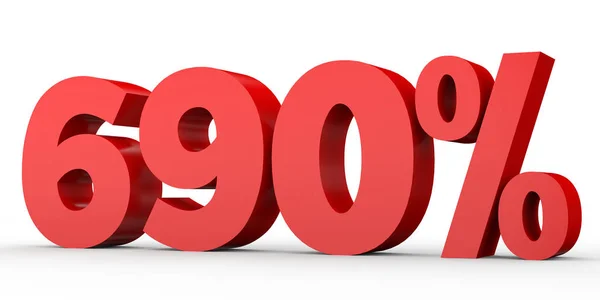 Zes honderd en negentig procent. 690%. 3D illustratie. — Stockfoto