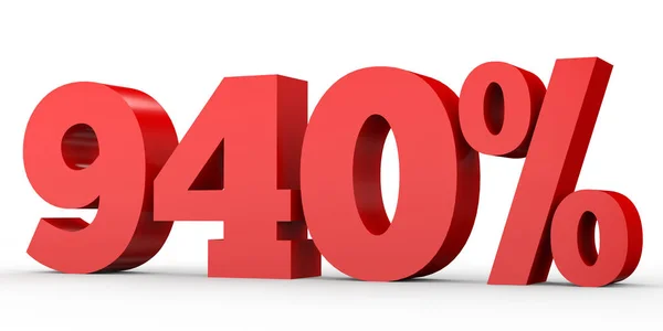 Nine hundred and forty percent. 940 %. 3d illustration. — Stock Photo, Image