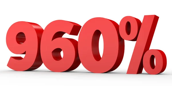 Nine hundred and sixty percent. 960 %. 3d illustration. — Stock Photo, Image