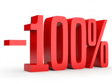Minus one hundred percent. Discount 100 %.
