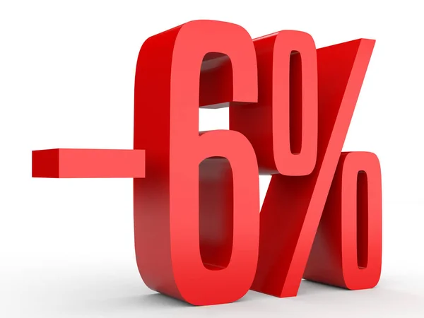 Minus six percent. Discount 6 %. — Stock fotografie