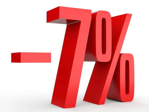 Minus seven percent. Discount 7 %. — Stockfoto