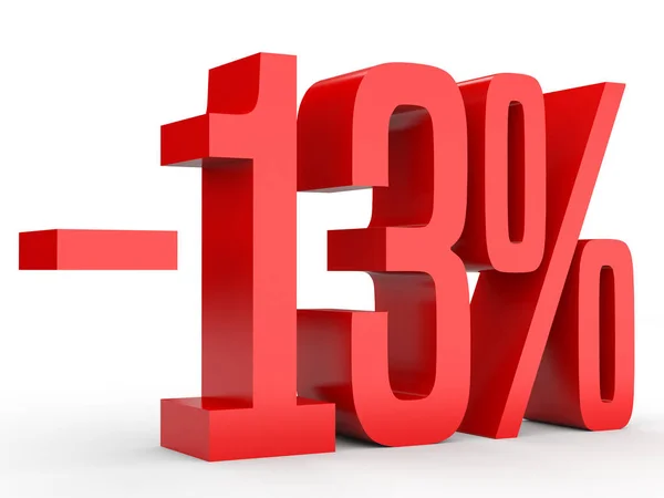 Minus thirteen percent. Discount 13 %. — Stock Photo, Image