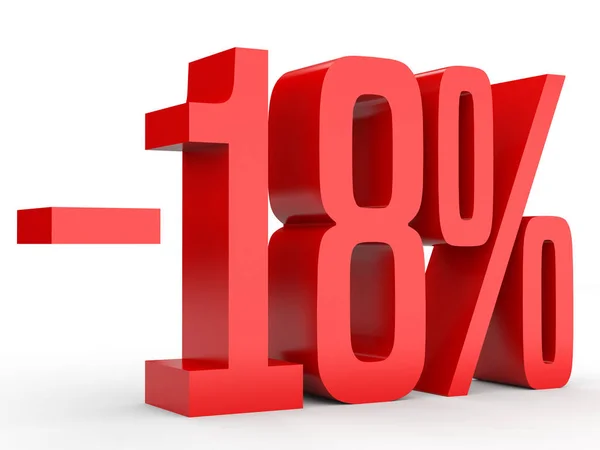 Minus eighteen percent. Discount 18 %. — Stock Photo, Image