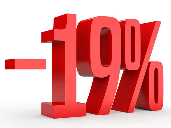 Meno il 19%. Sconto 19% . — Foto Stock