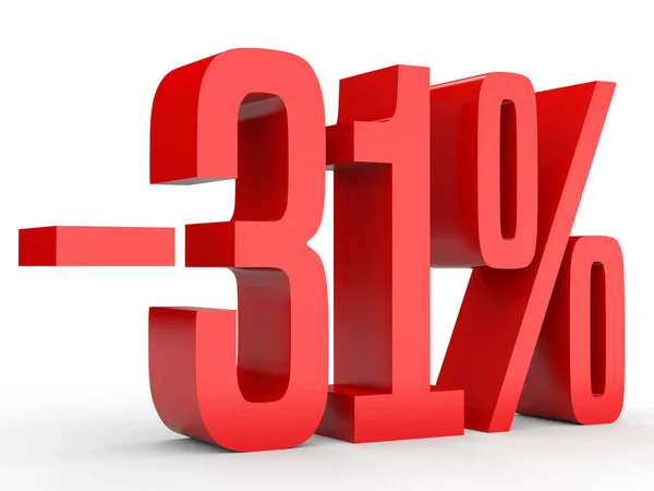Minus thirty one percent. Discount 31 %. — Stock Photo, Image