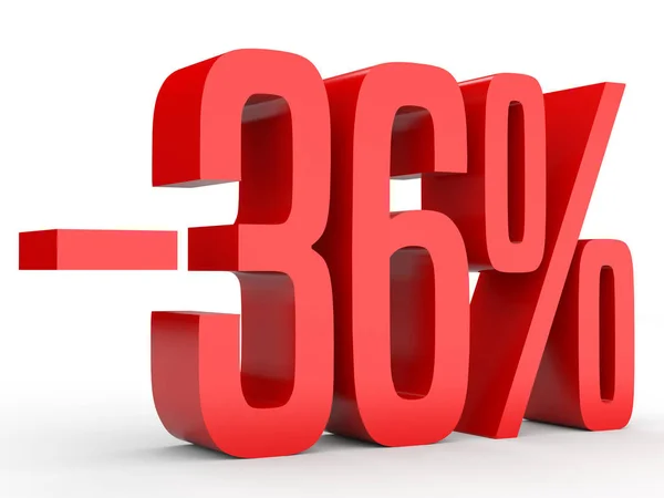 Minus thirty six percent. Discount 36 %. — Stock Photo, Image