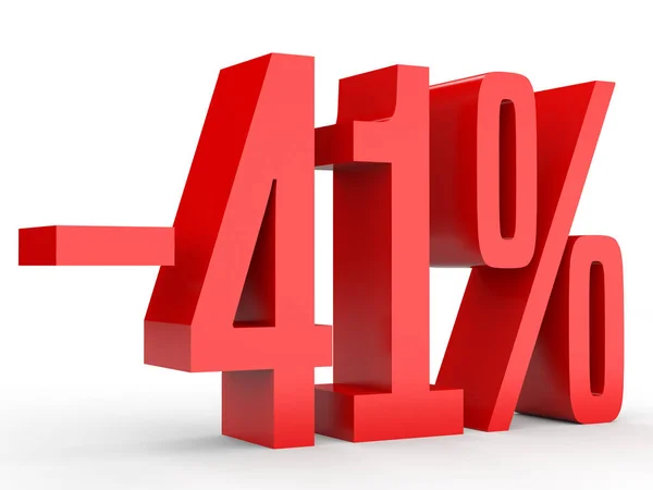 Minus 41 Prozent. Rabatt 41%. — Stockfoto