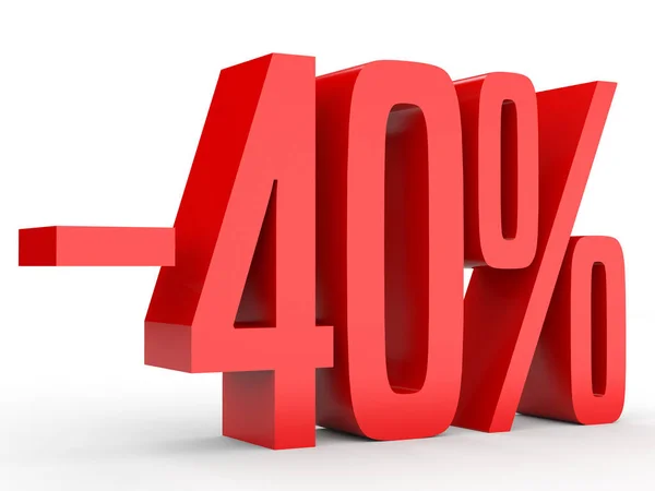 Minus forty percent. Discount 40 %. — Stock fotografie