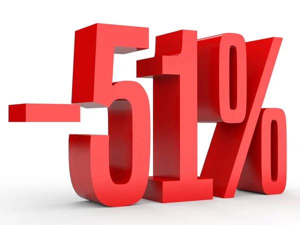 Minus fifty one percent. Discount 51 %. — Stock fotografie