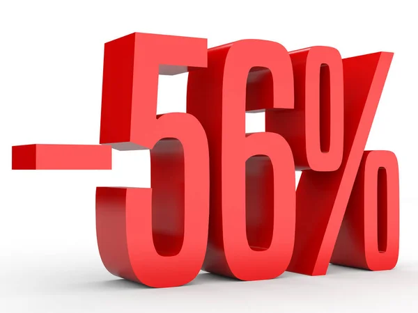 Minus fifty six percent. Discount 56 %. — 图库照片